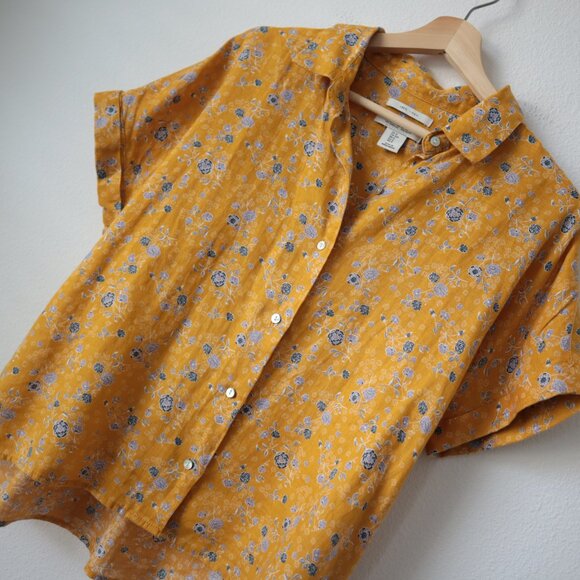 Rachel Zoe Oversized Linen Button Up Top | S - Picture 6 of 6